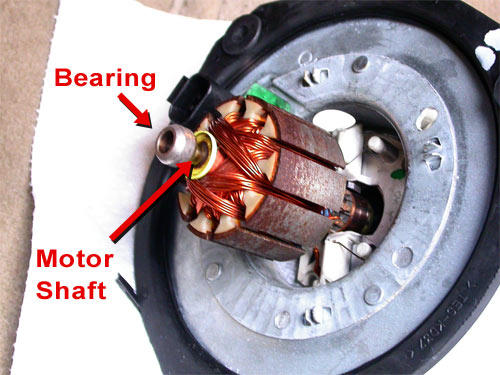 blower motor shaft and bearings